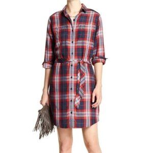 Banana Republic Plaid Shirt Dress Size 2